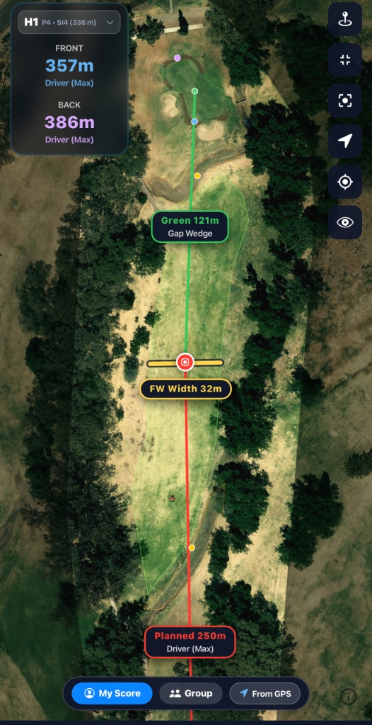 Golf is Life GPS Map Scoring Interface